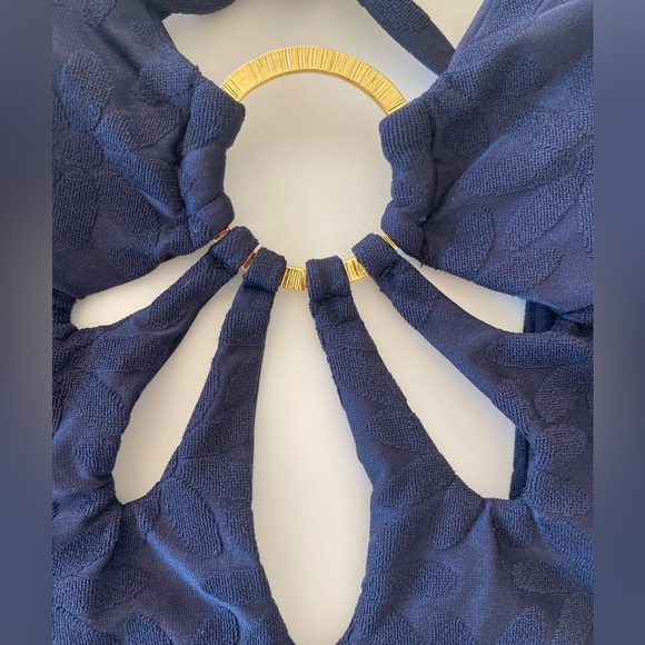 NWOT TRINA TURK Joplin Daisy Jacquard Knit Swim One Piece - Picture 7 of 10